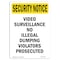 Signmission OSHA Security Sign, 18" Height, Rigid Plastic, Video Surveillance No Illegal, Portrait OS-SN-P-1218-V-11790 - alternate 1